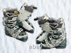 Salomon Idol 85 CS White/Green Womens Size 23.5 (6.5) All-Mountain Ski Boots