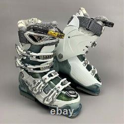 Salomon Idol 85 CS White/Green Womens Size 23.5 (6.5) All-Mountain Ski Boots