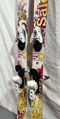 Salomon Lady 153cm 128-84-112 Partial Twin-Tip Rocker Skis Salomon Z10 Bindings