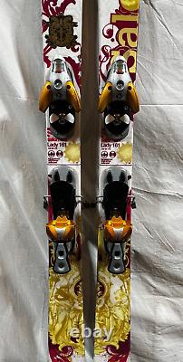 Salomon Lady 161cm 128-85-113 Partial Twin Rocker Skis Salomon S810 Bindings