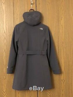 The North Face Coat With Belt Windproof SZ S Mint Dress All Weather Hood Jacket