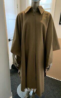 Vintage Mint Yves St Laurent Camel Mohair Wool Cape Wrap Coat One Size fits all