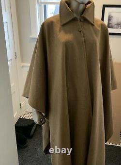 Vintage Mint Yves St Laurent Camel Mohair Wool Cape Wrap Coat One Size fits all