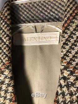 Vintage Valentino Designer Size 6 All Wool Ladies Houndstooth Blazer Mint