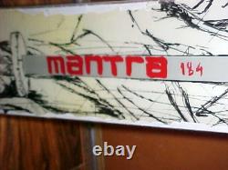 Volkl MANTRA 184 cm Skis with MARKER 11.0 bindings, Smooth bottoms, VG condition