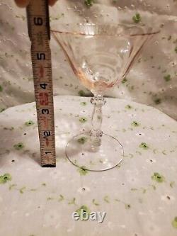 Vtg Extremely Rare Mint 30s 6pink Champagne Caprice Stem300 Cambridge Glass