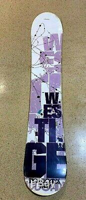 Westige White Party Snowboard Camber Cap All Mountain 145cm with Burton Sticker