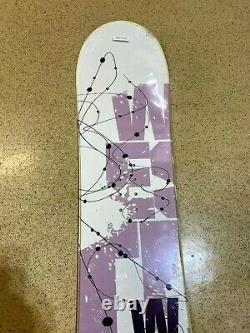 Westige White Purple Party Snowboard Camber Cap 150cm With Burton Sticker
