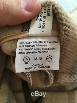 Women's Aquascutum Wool Duffle Coat All Check Size L Mint Rare Made in England