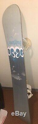 Women's Burton Feather Snowboard 150cm Burton Citizen Bindings Blue/White