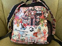 Wow! Rare Lesportsac Tokidoki Citta Rosa Tote Bag Handbag Backpack All 3 Mint